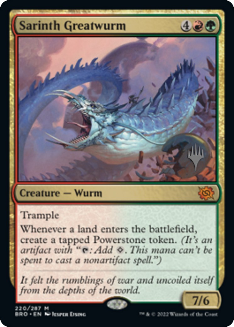 Sarinth Greatwurm (Promo Pack) [The Brothers' War Promos] | Cards and Coasters CA