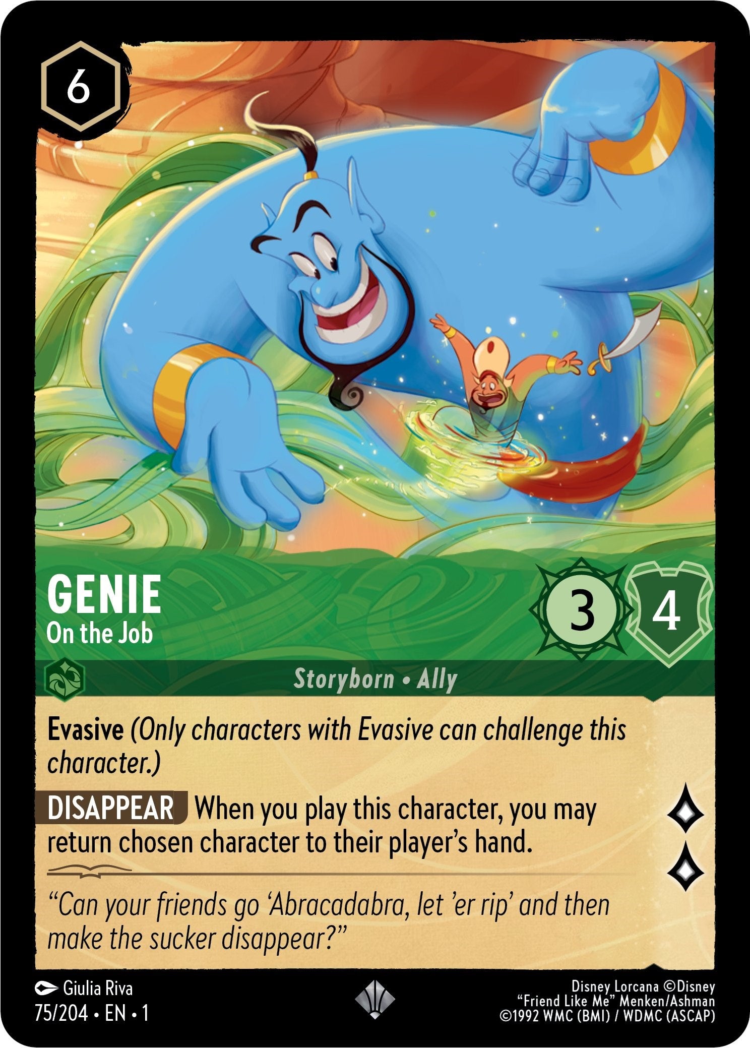 Genie - On the Job (75/204) [The First Chapter] | Cards and Coasters CA