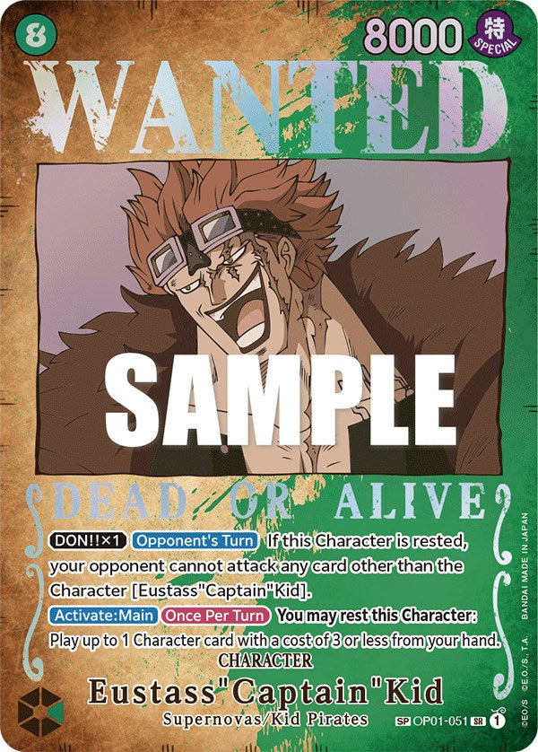 Eustass"Captain"Kid (Wanted Poster) [Pillars of Strength] | Cards and Coasters CA