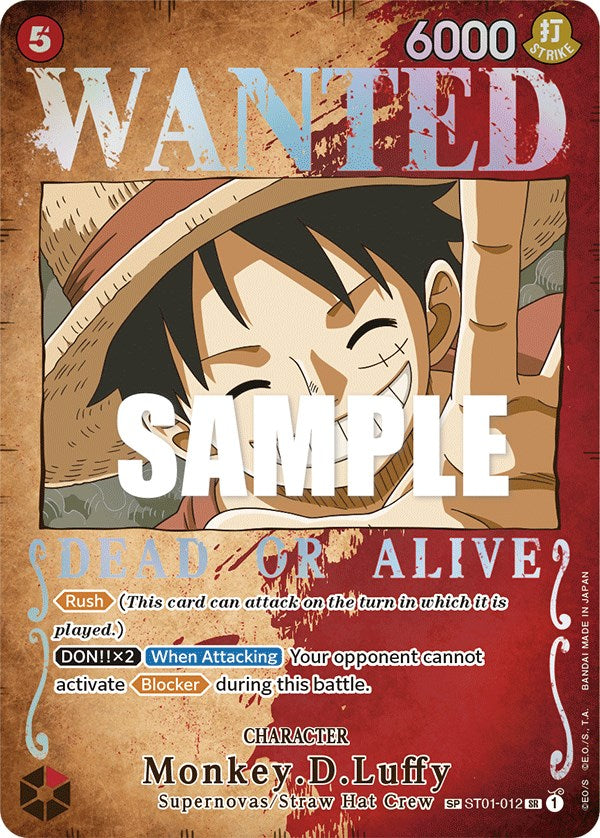 Monkey.D.Luffy (Wanted Poster) [Pillars of Strength] | Cards and Coasters CA