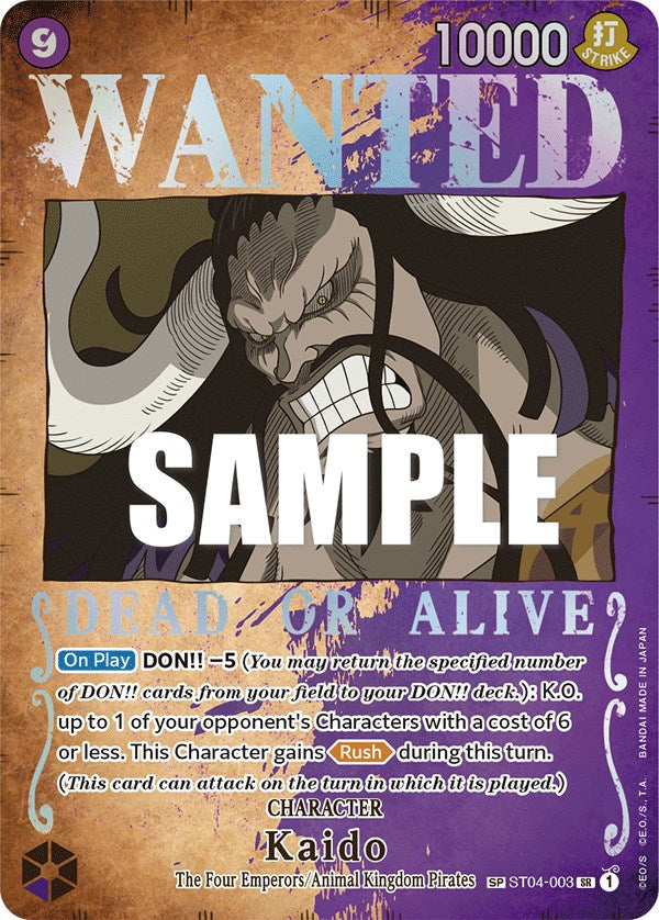 Kaido (Wanted Poster) [Pillars of Strength] | Cards and Coasters CA