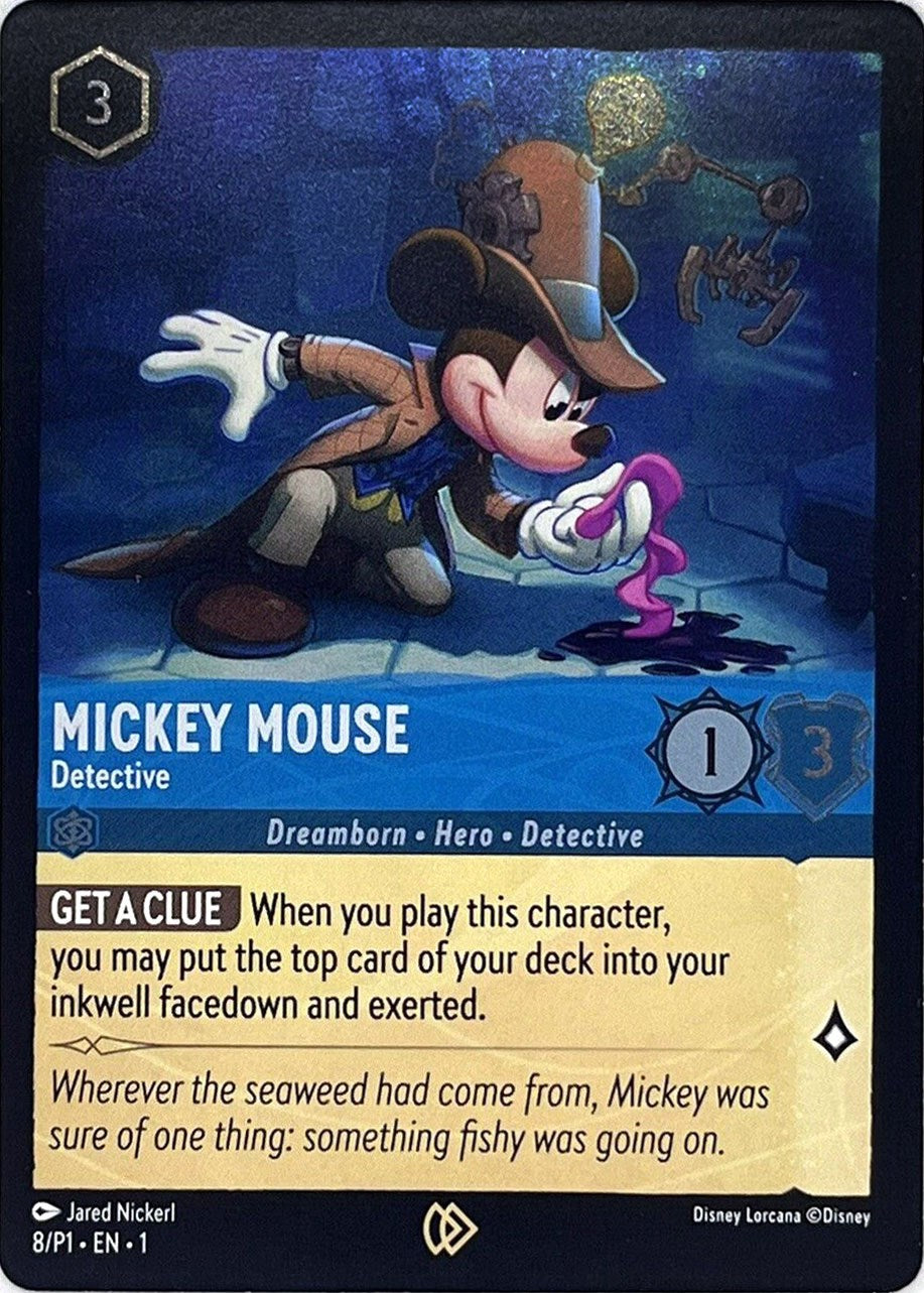 Mickey Mouse - Detective (8) [Promo Cards] | Cards and Coasters CA