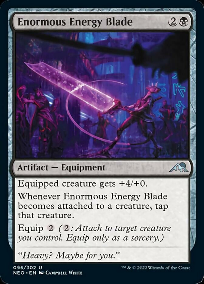 Enormous Energy Blade [Kamigawa: Neon Dynasty] | Cards and Coasters CA