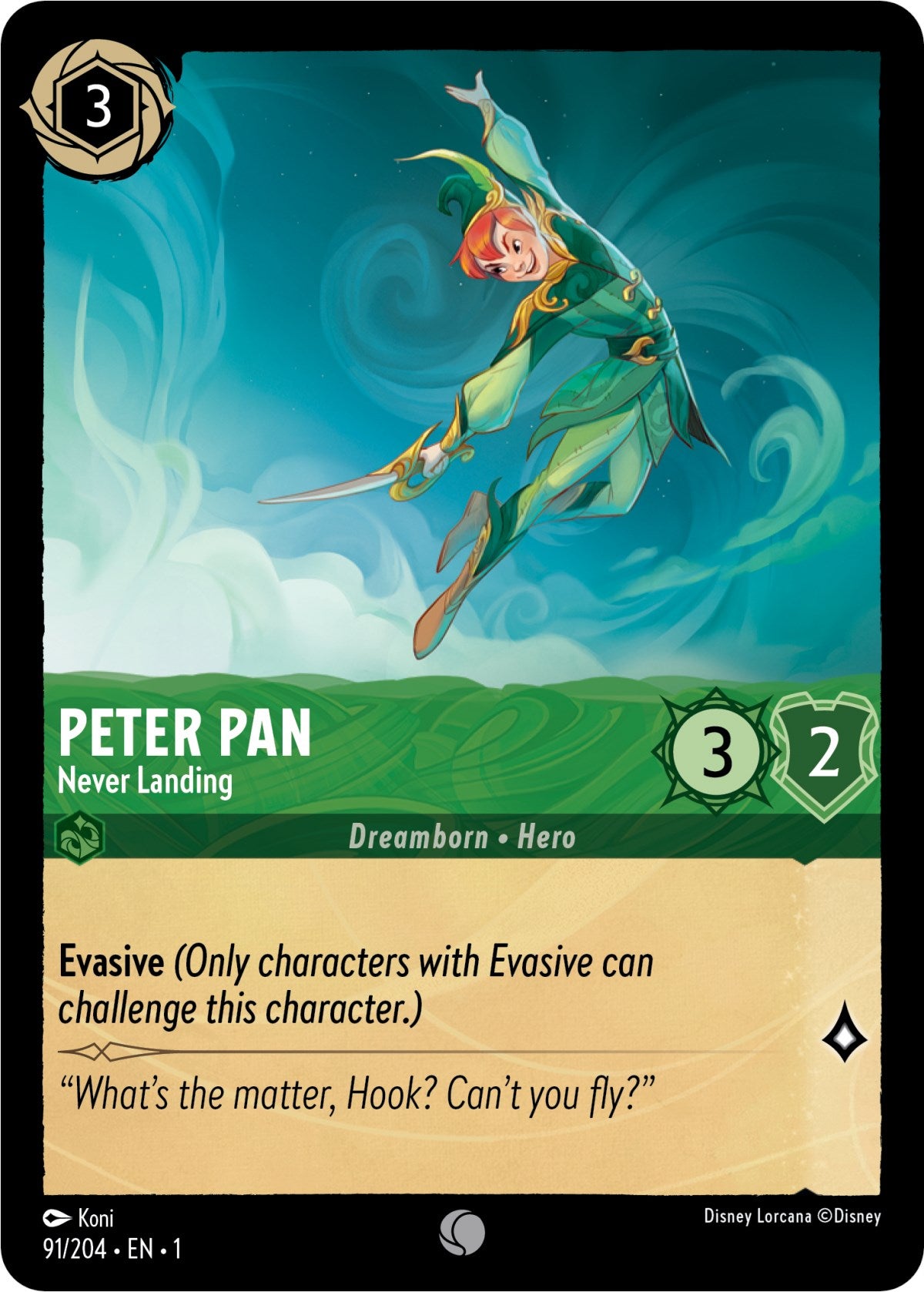 Peter Pan - Never Landing (91/204) [The First Chapter] | Cards and Coasters CA