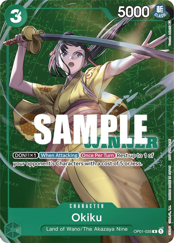 Okiku (Tournament Pack Vol. 4) [Winner] [One Piece Promotion Cards] | Cards and Coasters CA