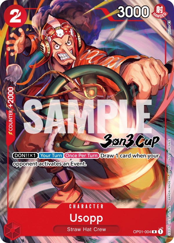 Usopp (3-on-3 Cup) [Participant] [One Piece Promotion Cards] | Cards and Coasters CA