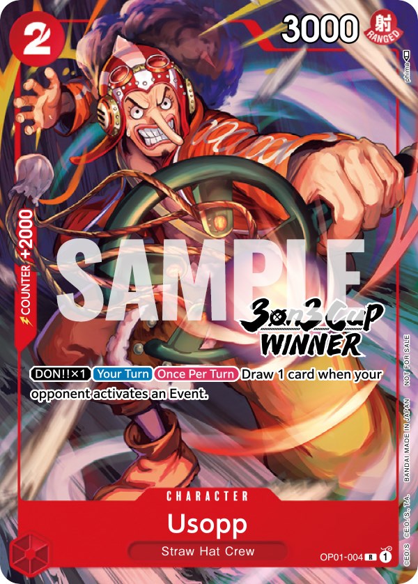 Usopp (3-on-3 Cup) [Winner] [One Piece Promotion Cards] | Cards and Coasters CA