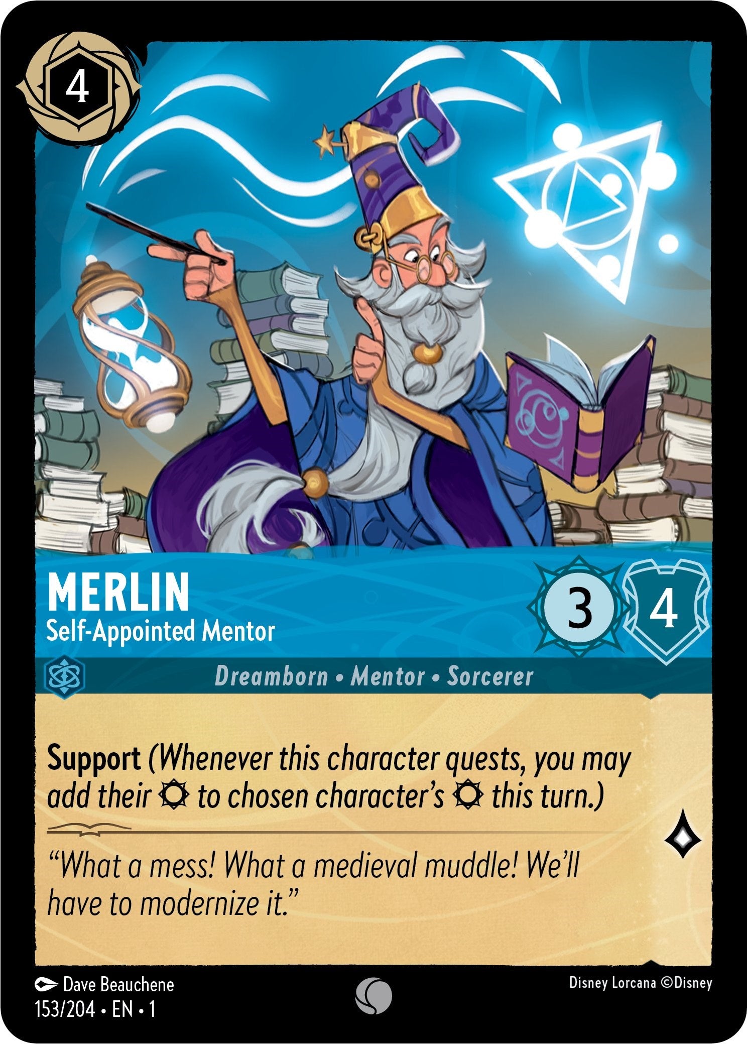 Merlin - Self-Appointed Mentor (153/204) [The First Chapter] | Cards and Coasters CA