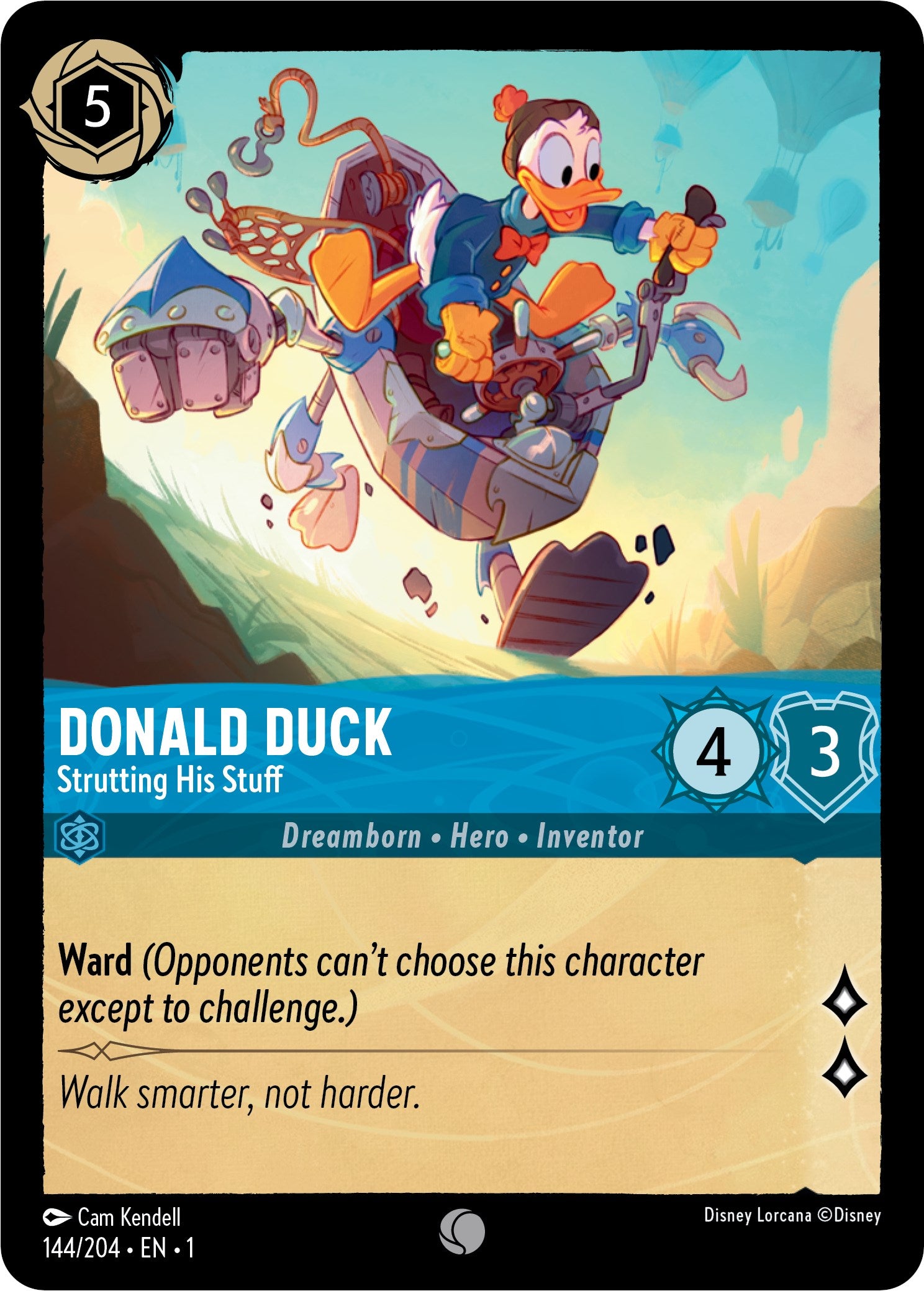 Donald Duck - Strutting His Stuff (144/204) [The First Chapter] | Cards and Coasters CA