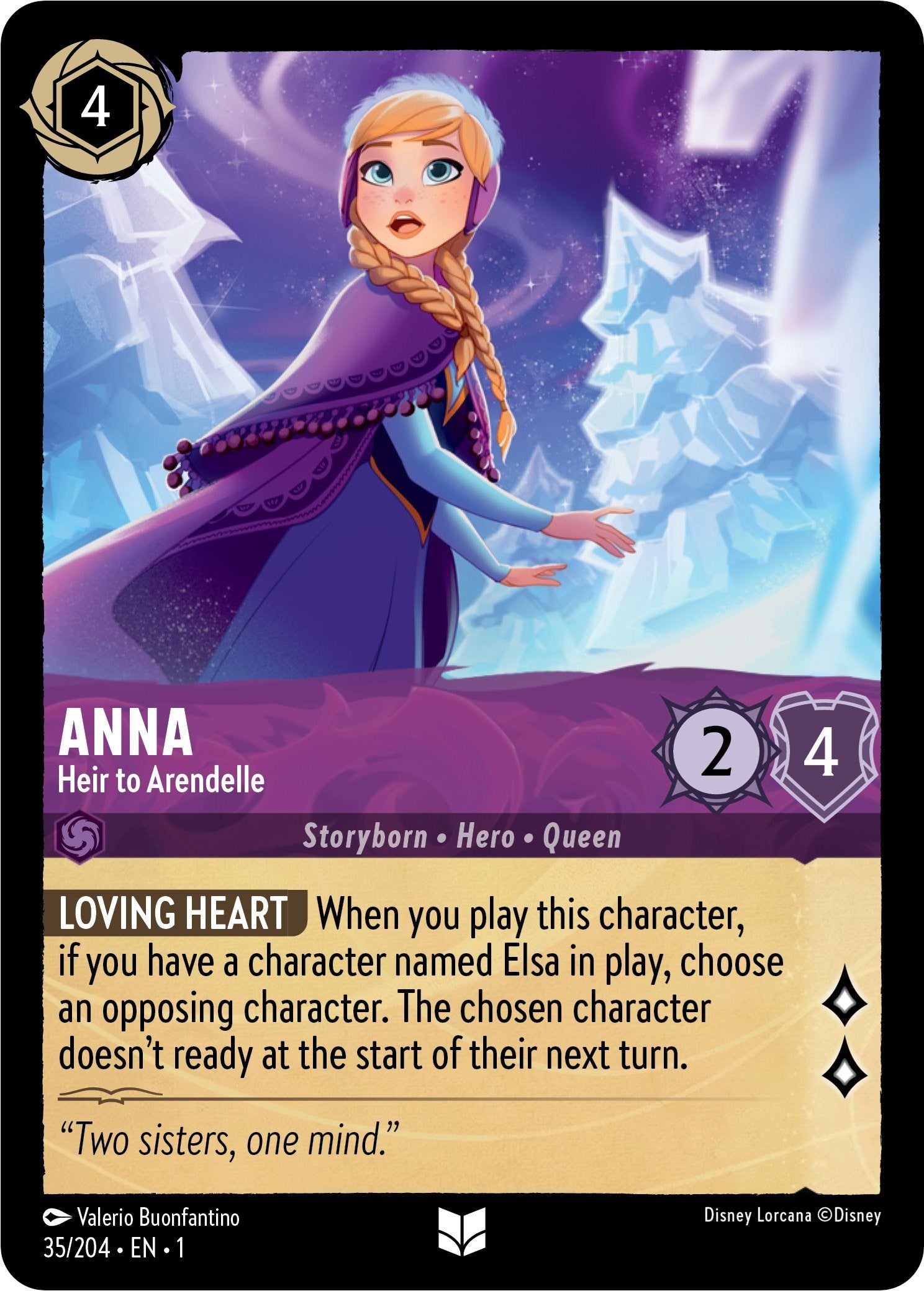 Anna - Heir to Arendelle (35/204) [The First Chapter] | Cards and Coasters CA