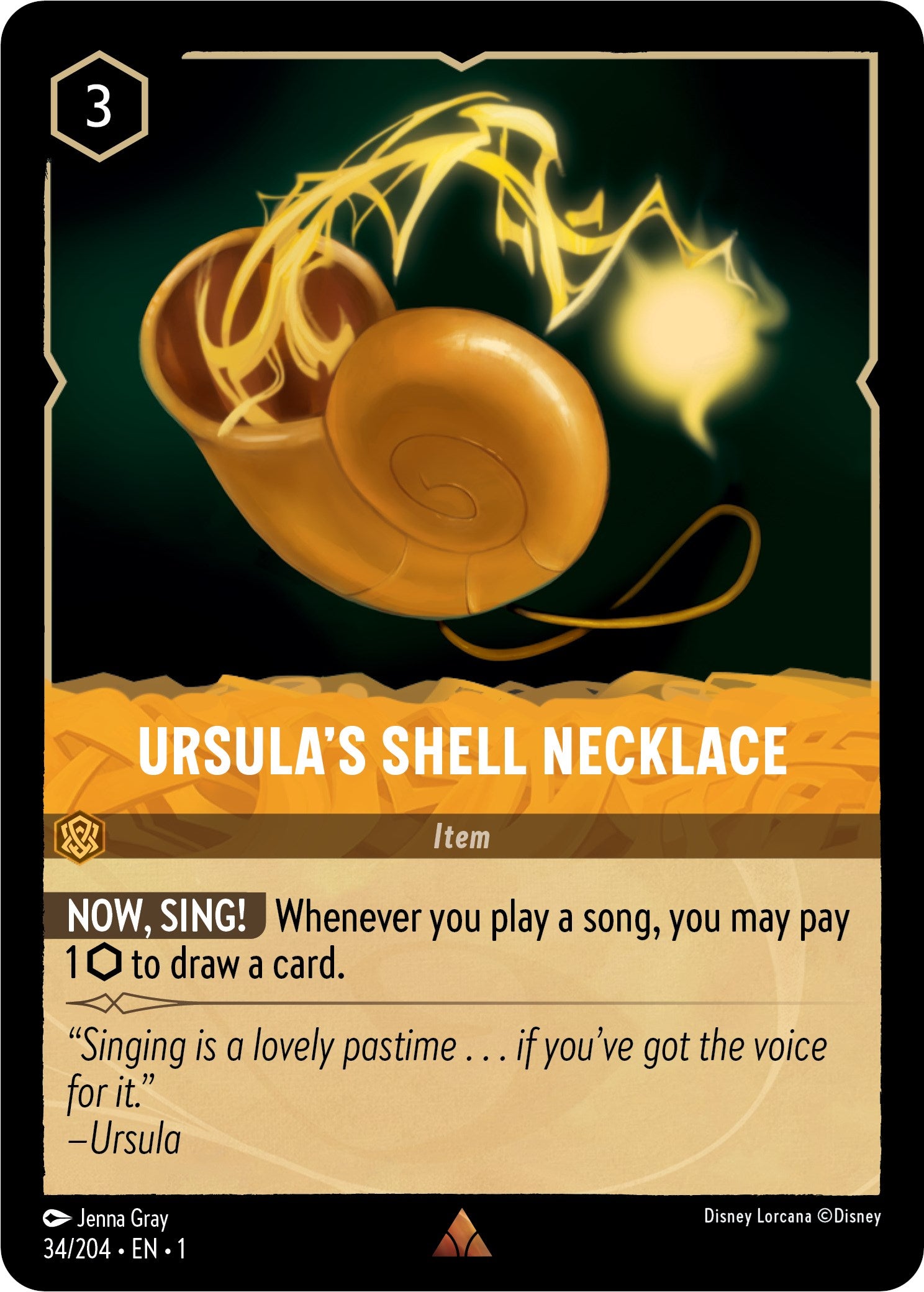 Ursula's Shell Necklace (34/204) [The First Chapter] | Cards and Coasters CA