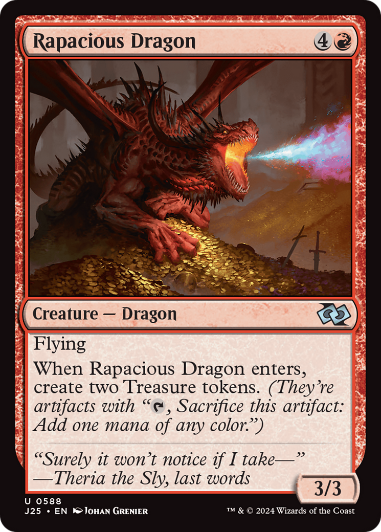 Rapacious Dragon [Foundations Jumpstart] | Cards and Coasters CA