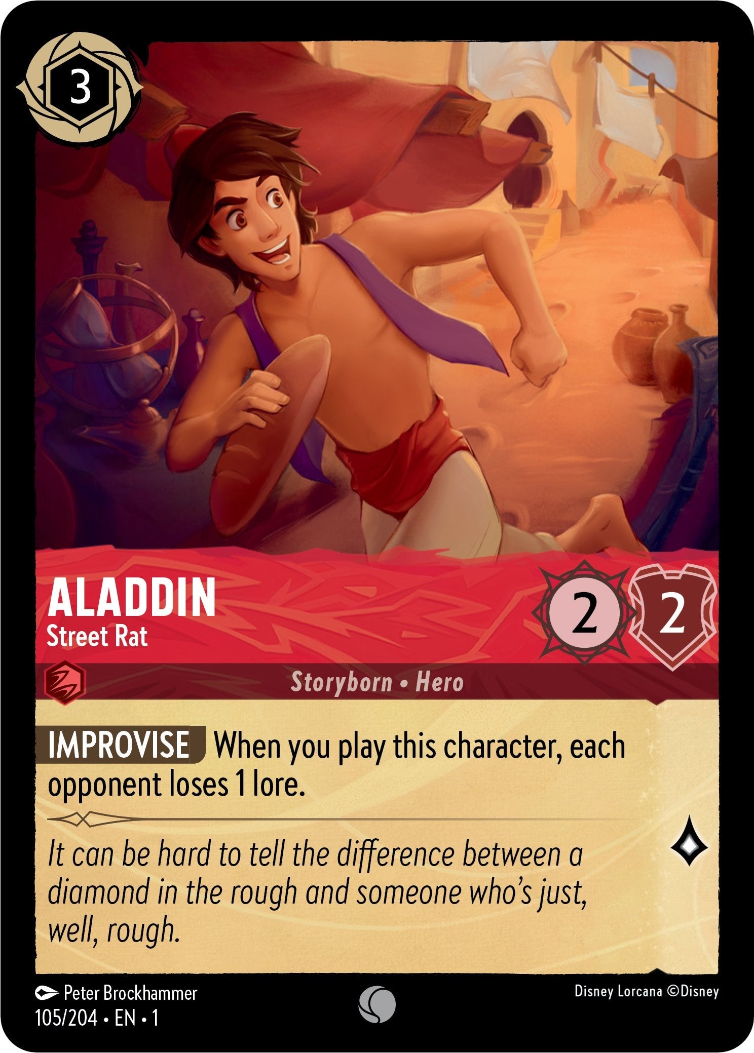 Aladdin - Street Rat (105/204) [The First Chapter] | Cards and Coasters CA