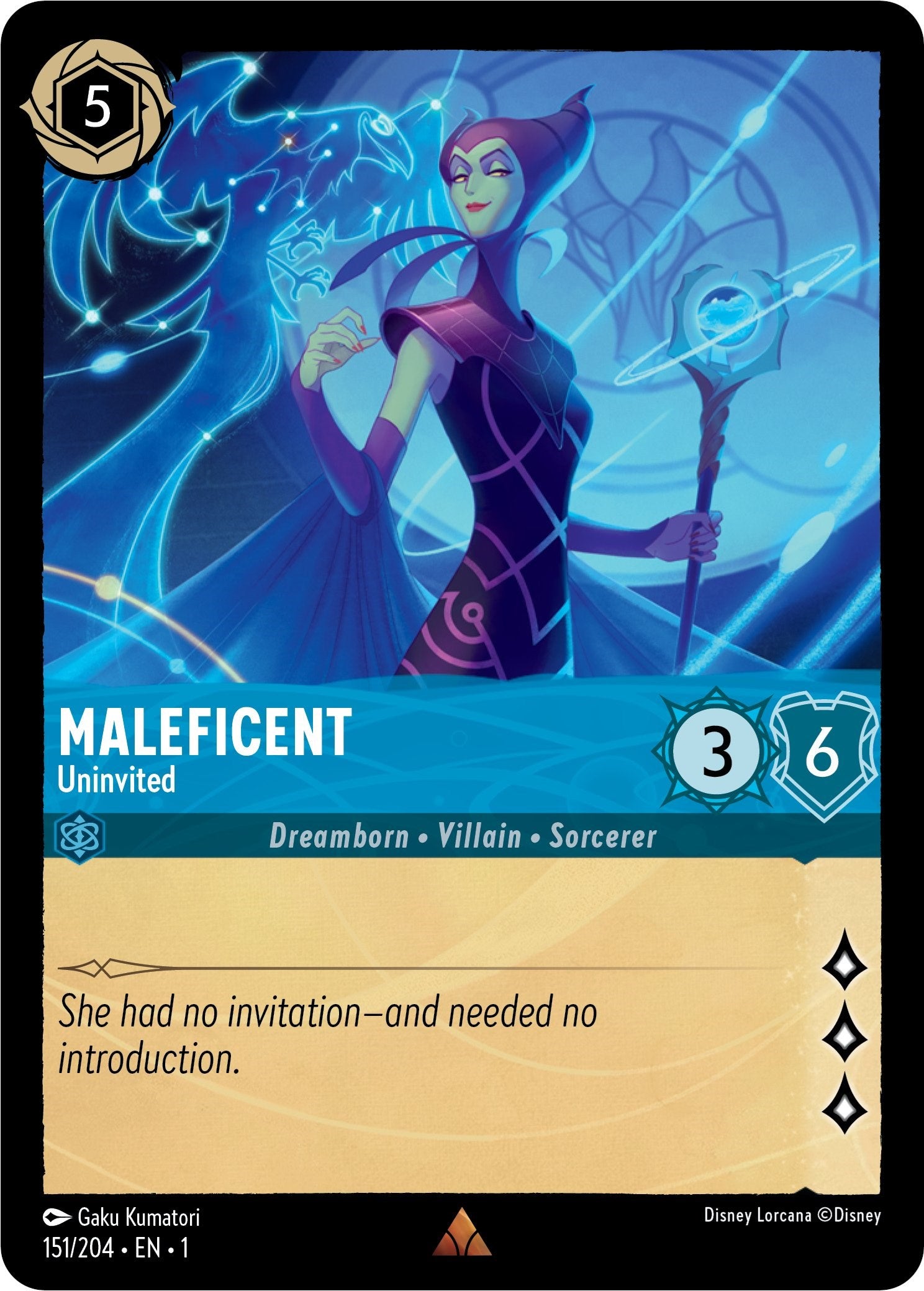 Maleficent - Univited (151/204) [The First Chapter] | Cards and Coasters CA