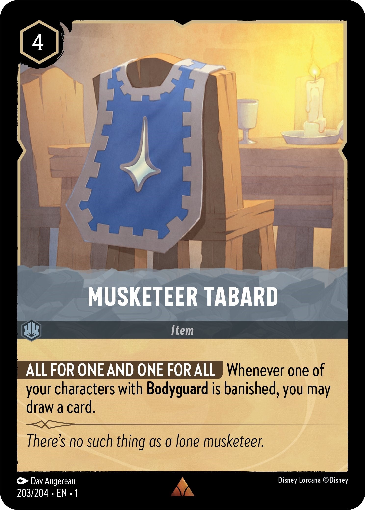 Musketeer Tabard (203/204) [The First Chapter] | Cards and Coasters CA