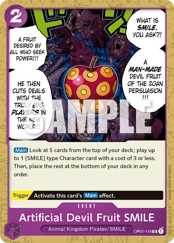 Artificial Devil Fruit SMILE [Romance Dawn] | Cards and Coasters CA