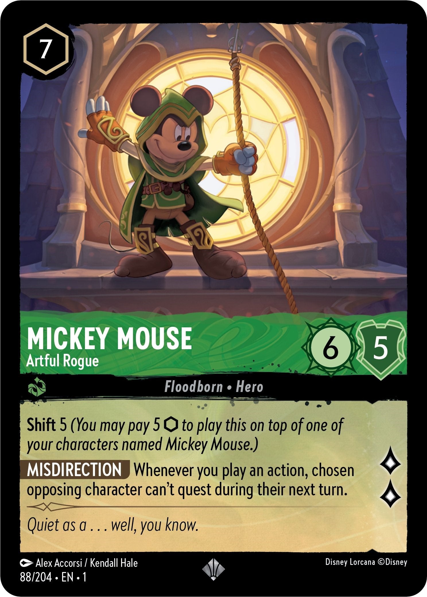 Mickey Mouse - Artful Rogue (88/204) [The First Chapter] | Cards and Coasters CA