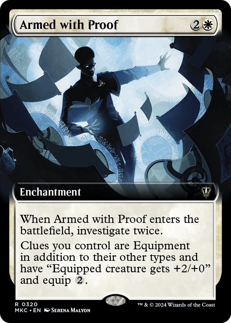 Armed with Proof (Extended Art) [Murders at Karlov Manor Commander] | Cards and Coasters CA