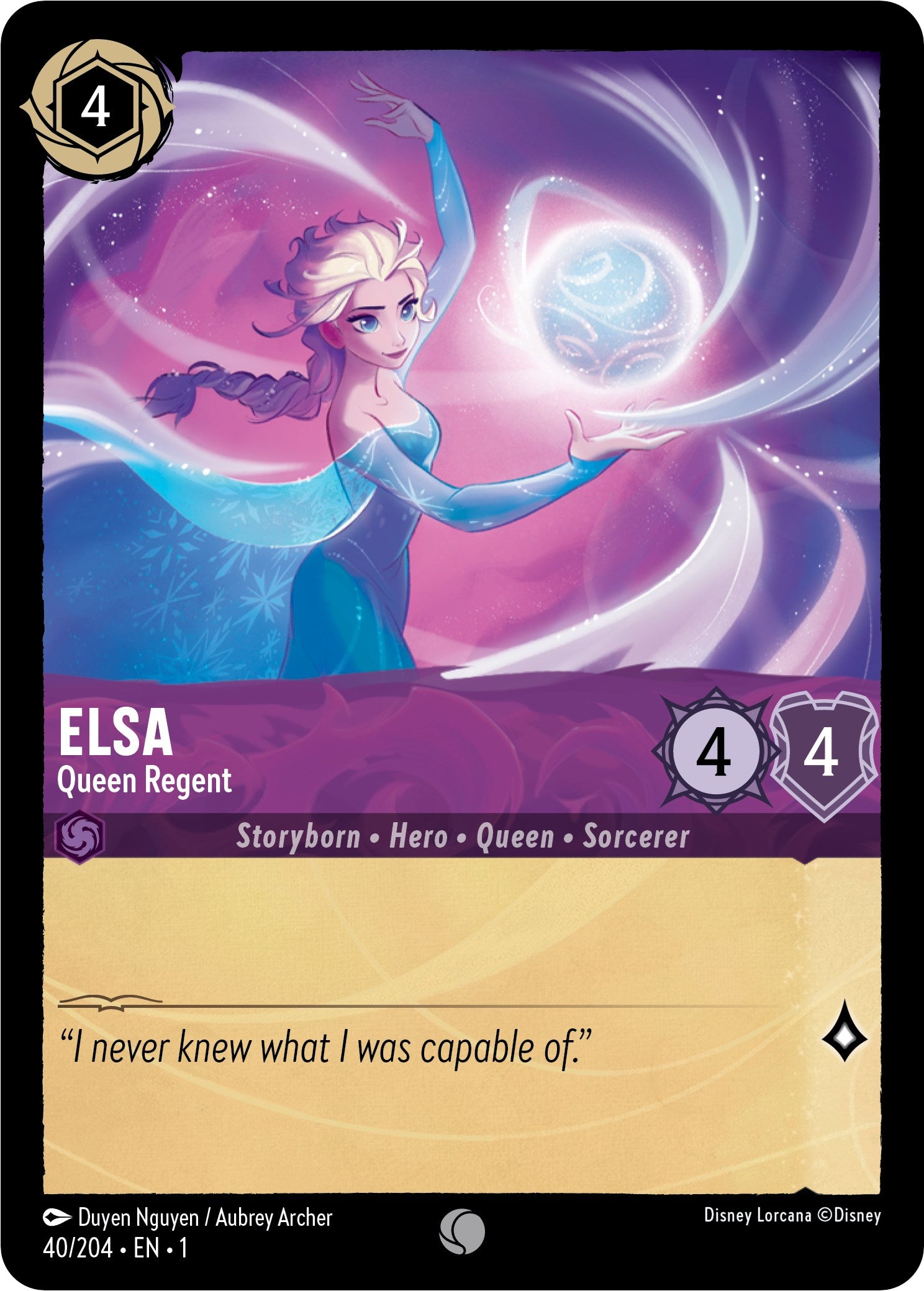 Elsa - Queen Regent (40/204) [The First Chapter] | Cards and Coasters CA