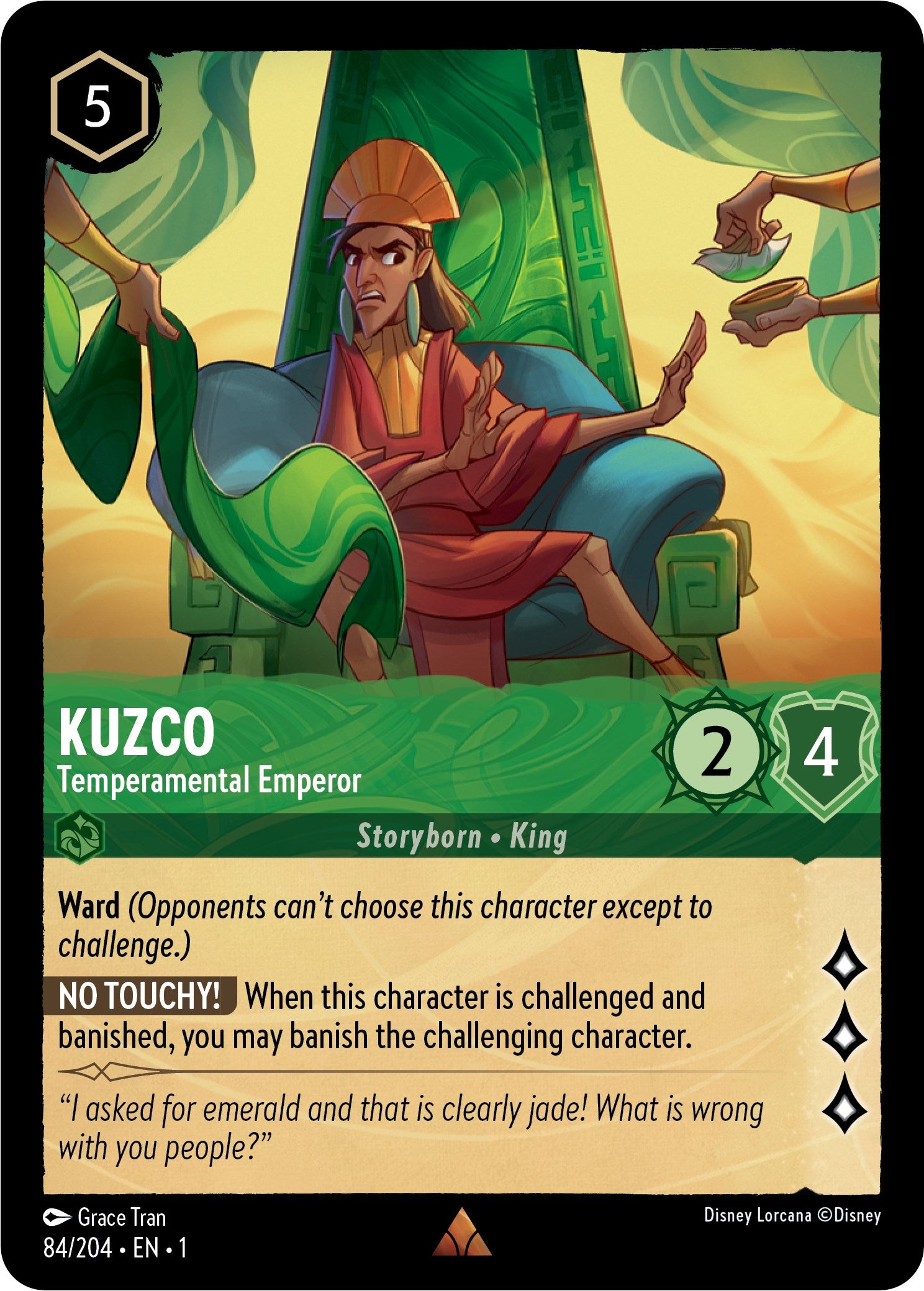 Kuzco - Temperamental Emperor (84/204) [The First Chapter] | Cards and Coasters CA