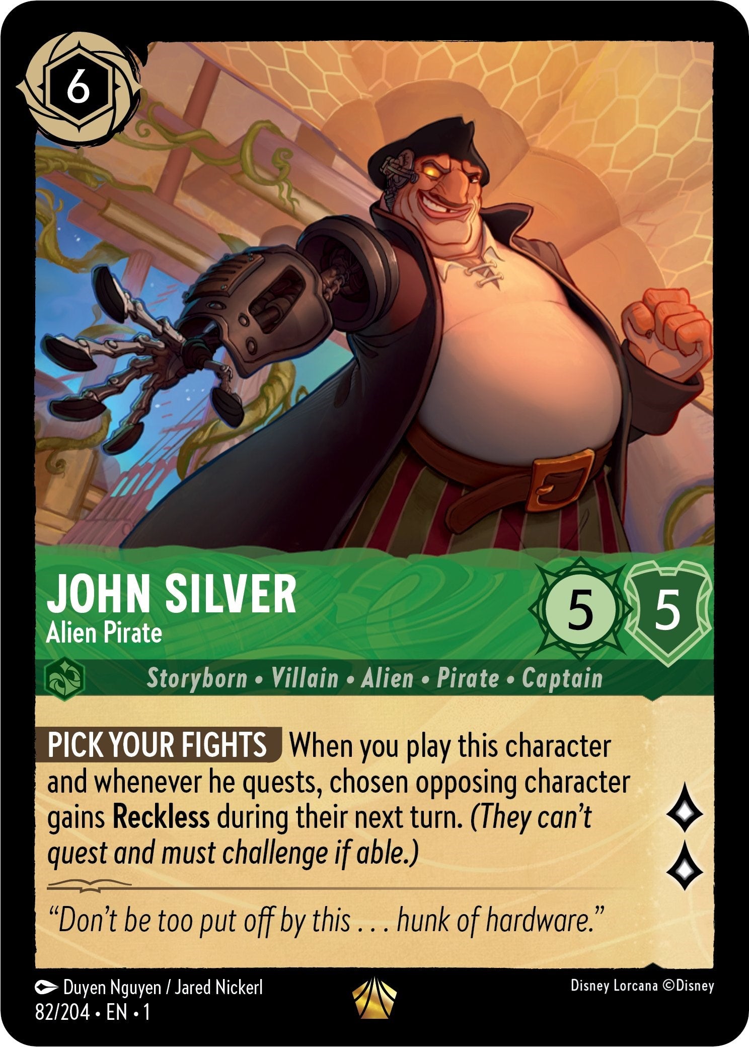 John Silver - Alien Pirate (82/204) [The First Chapter] | Cards and Coasters CA