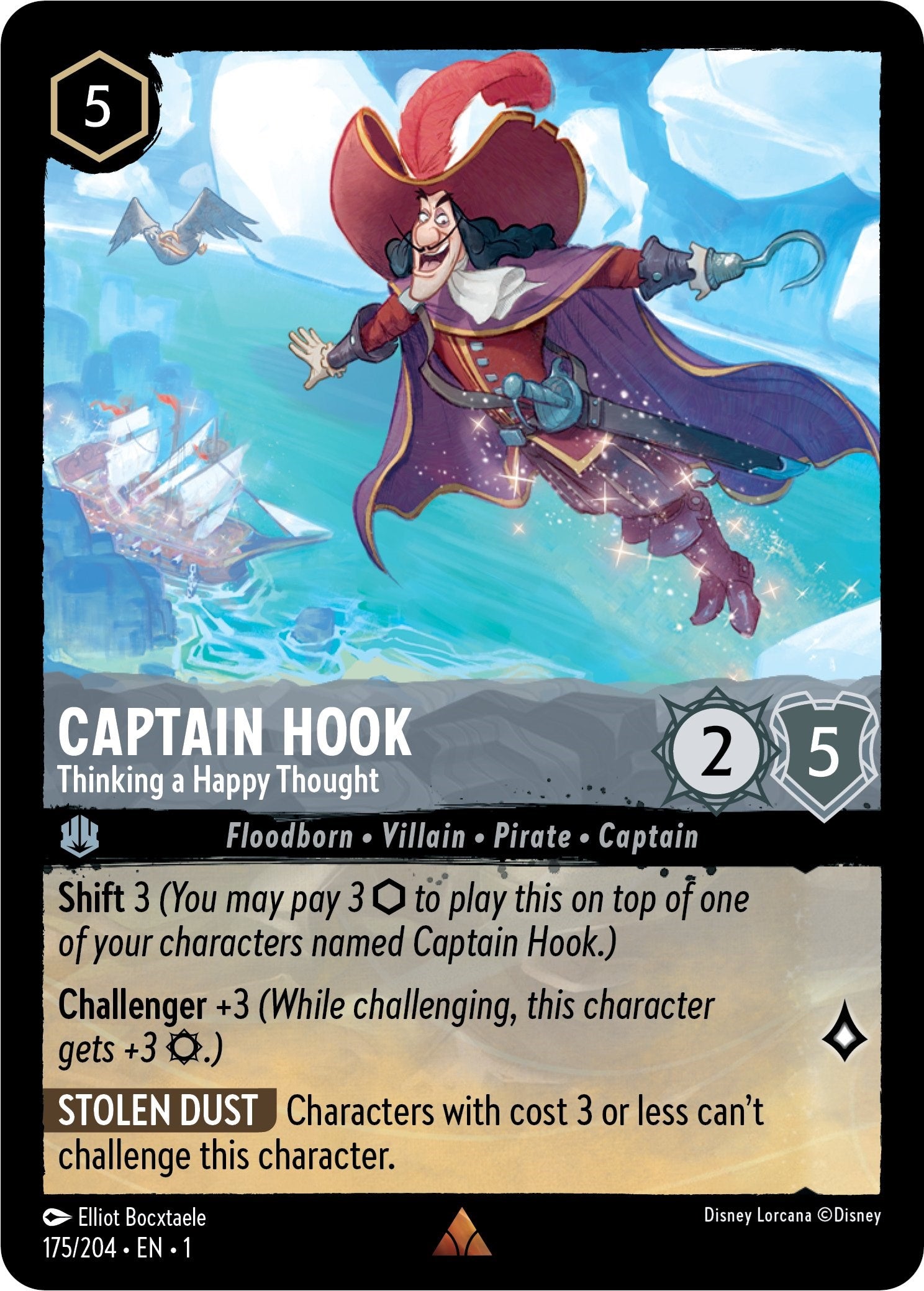 Captain Hook - Thinking a Happy Thought (175/204) [The First Chapter] | Cards and Coasters CA