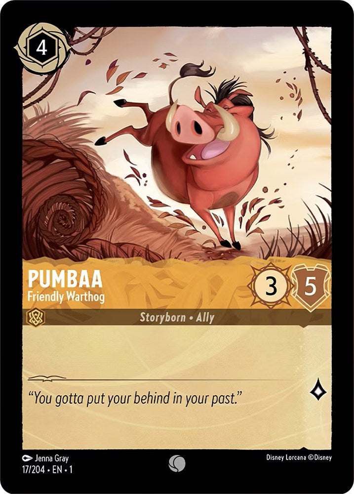 Pumbaa - Friendly Warthog (17/204) [The First Chapter] | Cards and Coasters CA