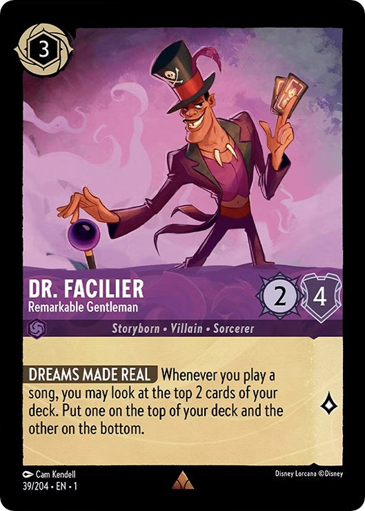 Dr. Facilier - Remarkable Gentleman (39/204) [The First Chapter] | Cards and Coasters CA