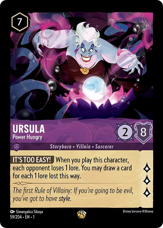 Ursula - Power Hungry (59/204) [The First Chapter] | Cards and Coasters CA