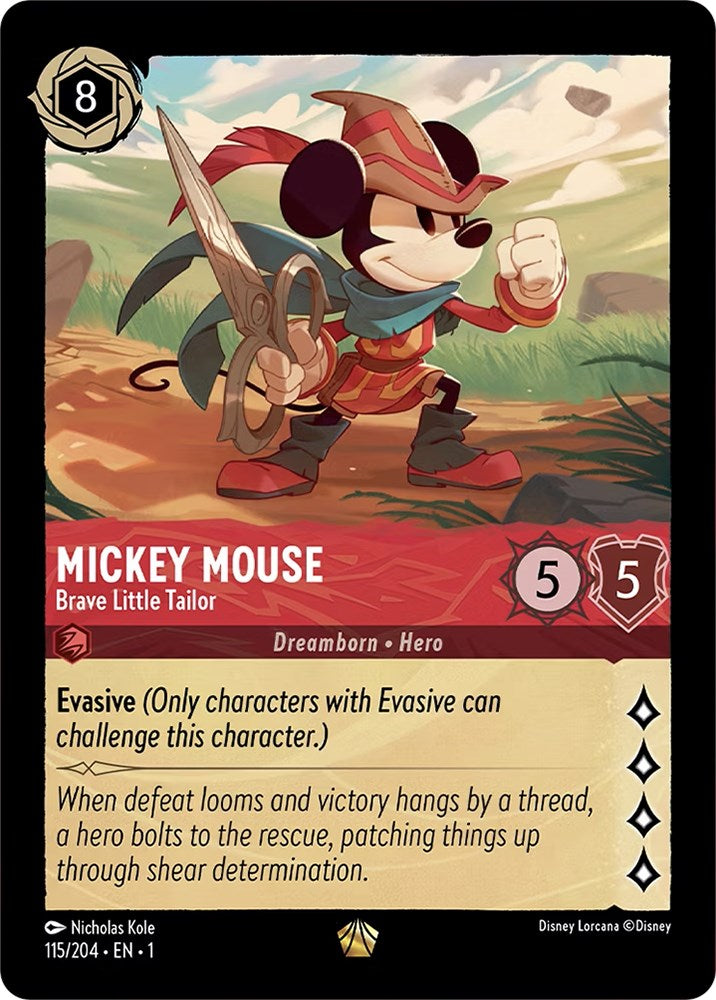 Mickey Mouse - Brave Little Tailor (115/204) [The First Chapter] | Cards and Coasters CA