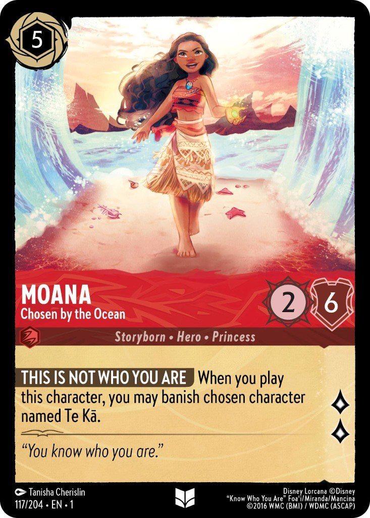 Moana - Chosen by the Ocean (117/204) [The First Chapter] | Cards and Coasters CA