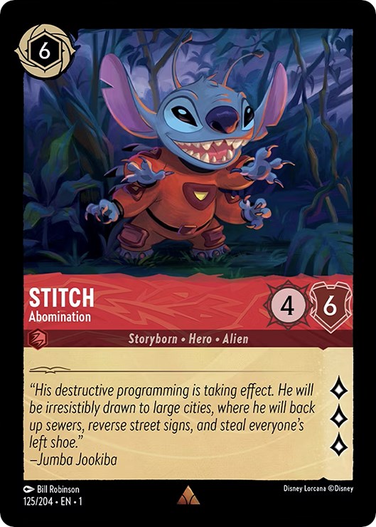 Stitch - Abomination (125/204) [The First Chapter] | Cards and Coasters CA