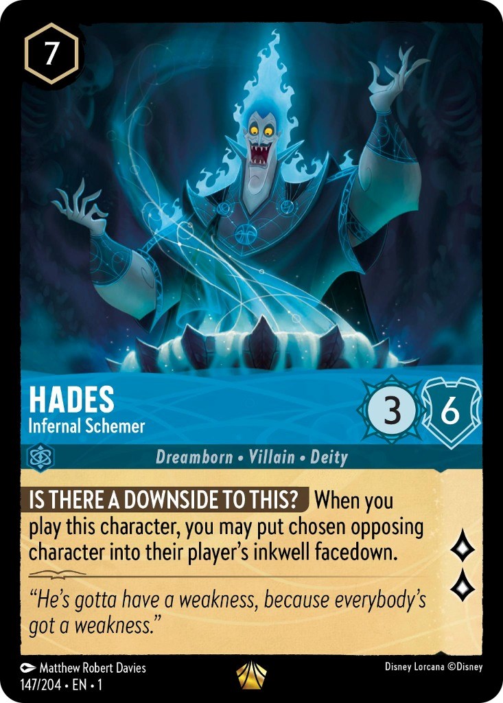 Hades - Infernal Schemer (147/204) [The First Chapter] | Cards and Coasters CA