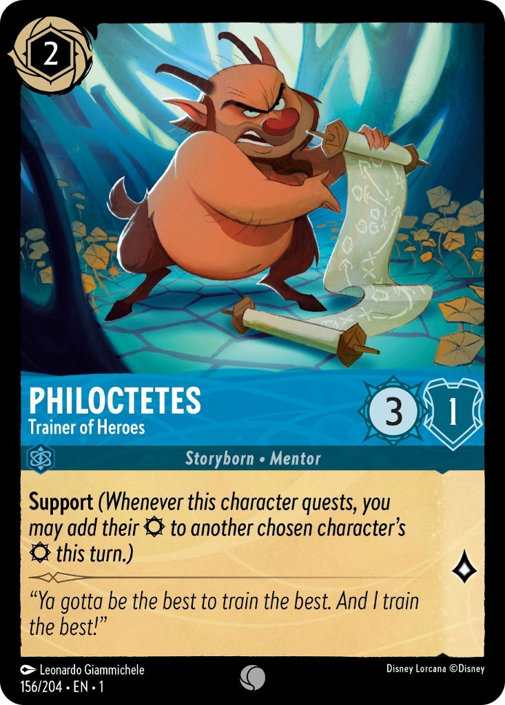 Philoctetes - Trainer of Heroes (156/204) [The First Chapter] | Cards and Coasters CA