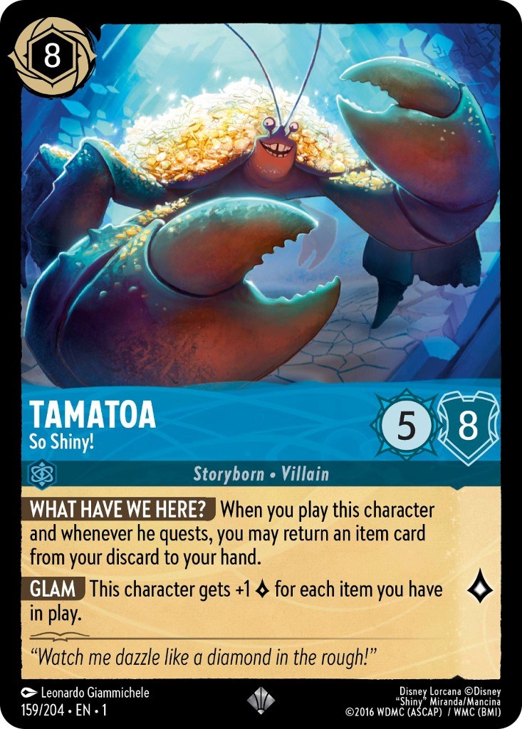 Tamatoa - So Shiny! (159/204) [The First Chapter] | Cards and Coasters CA