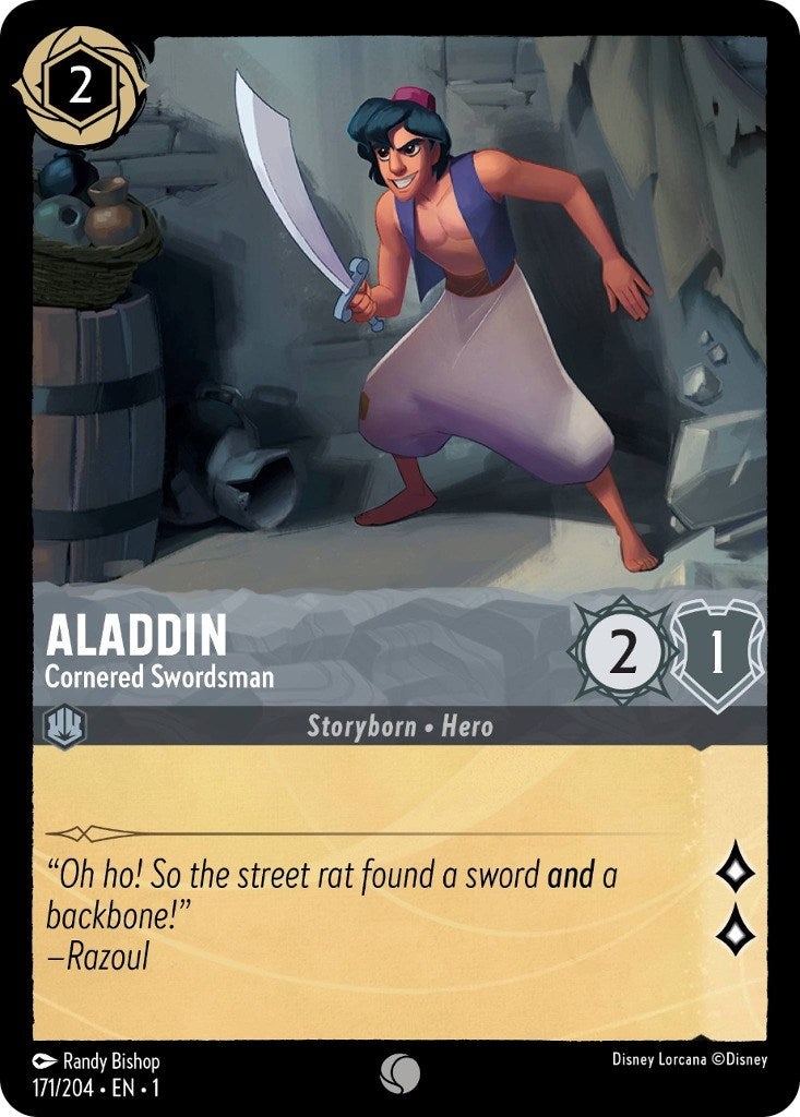 Aladdin - Cornered Swordsman (171/204) [The First Chapter] | Cards and Coasters CA