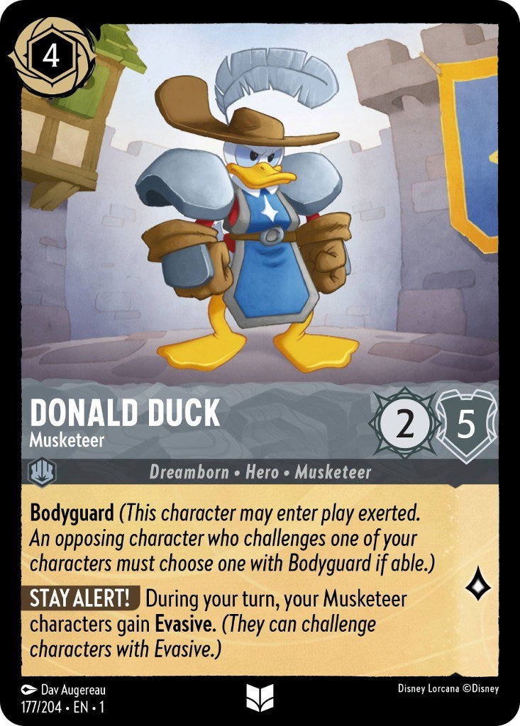 Donald Duck - Musketeer (177/204) [The First Chapter] | Cards and Coasters CA