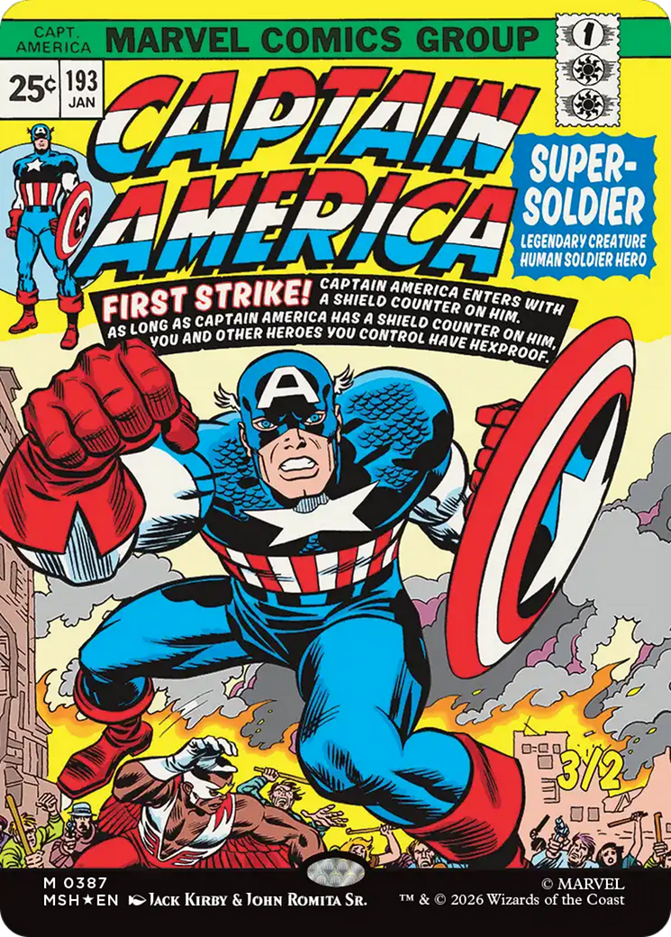 Captain America, Super-Soldier (Borderless) [Marvel Super Heroes] | Cards and Coasters CA