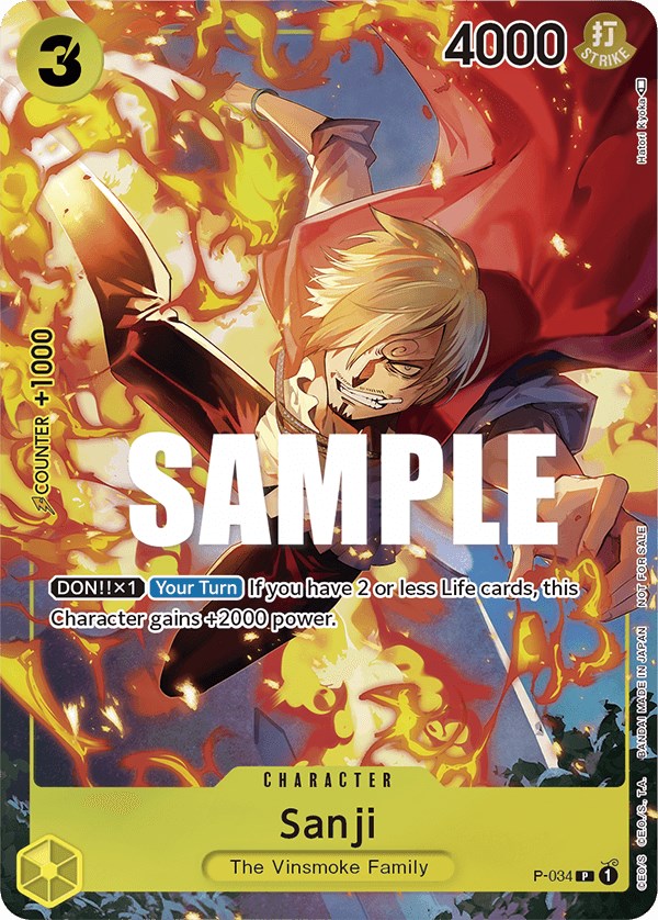 Sanji (Event Pack Vol. 2) [One Piece Promotion Cards] | Cards and Coasters CA