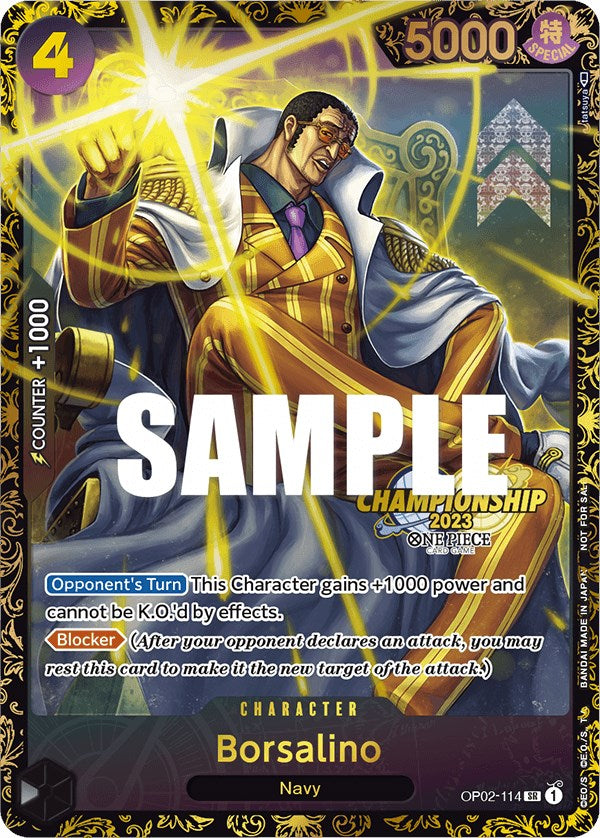 Borsalino (Championship 2023) [One Piece Promotion Cards] | Cards and Coasters CA