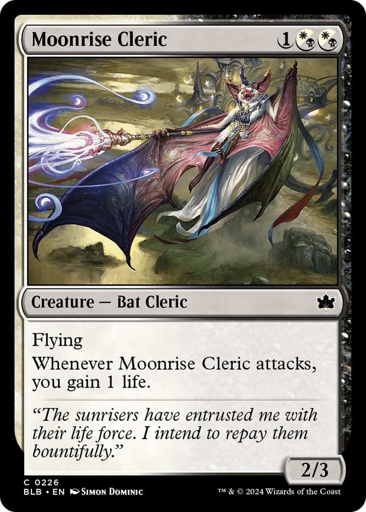 Moonrise Cleric [Bloomburrow] | Cards and Coasters CA