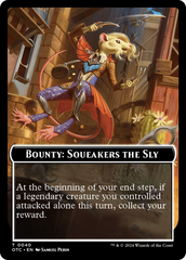 Bounty: Squeakers the Sly // Bounty Rules Double-Sided Token [Outlaws of Thunder Junction Commander Tokens] | Cards and Coasters CA