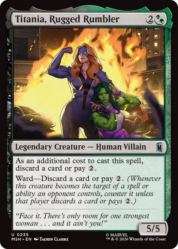 Titania, Rugged Rumbler [Marvel Super Heroes] | Cards and Coasters CA