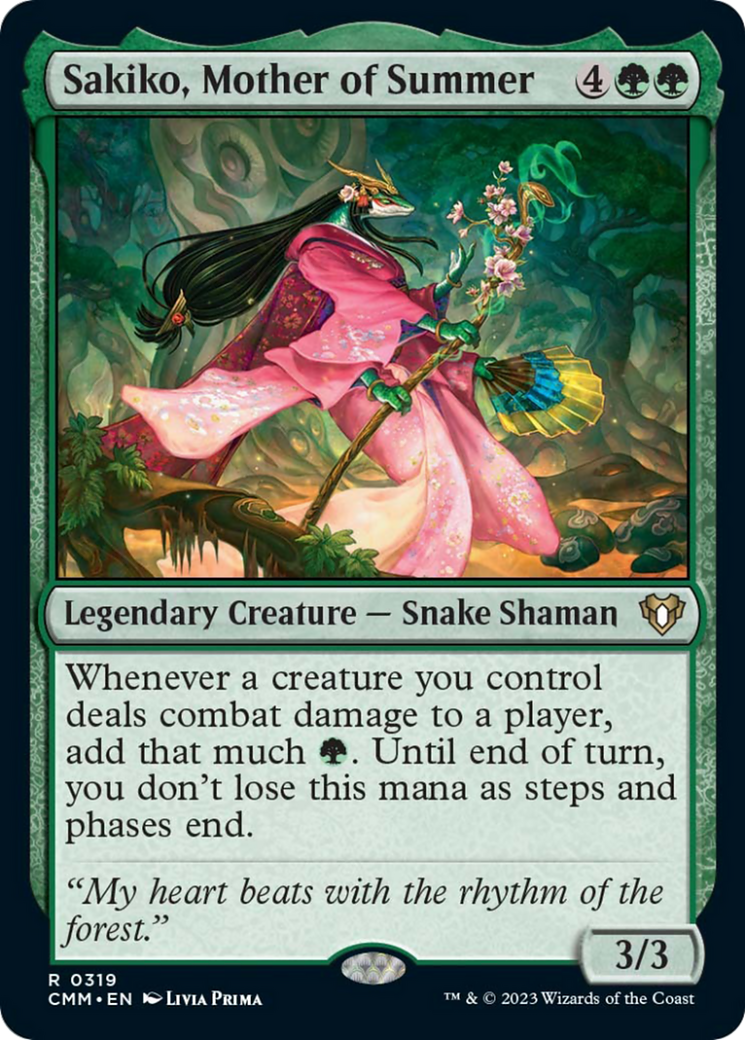 Sakiko, Mother of Summer [Commander Masters] | Cards and Coasters CA