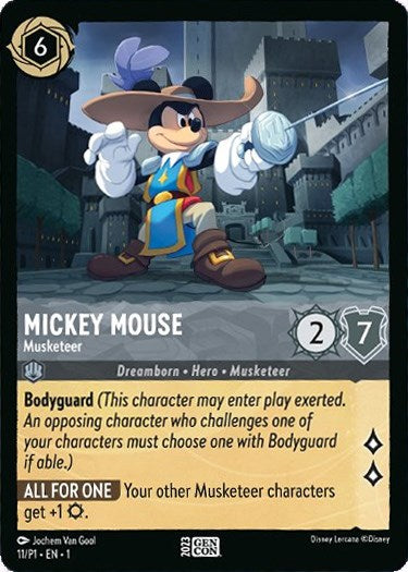 Mickey Mouse - Musketeer (GenCon 2023) (11) [Promo Cards] | Cards and Coasters CA