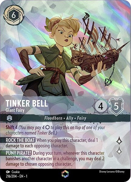 Tinker Bell - Giant Fairy (Enchanted) (216/204) [The First Chapter] | Cards and Coasters CA