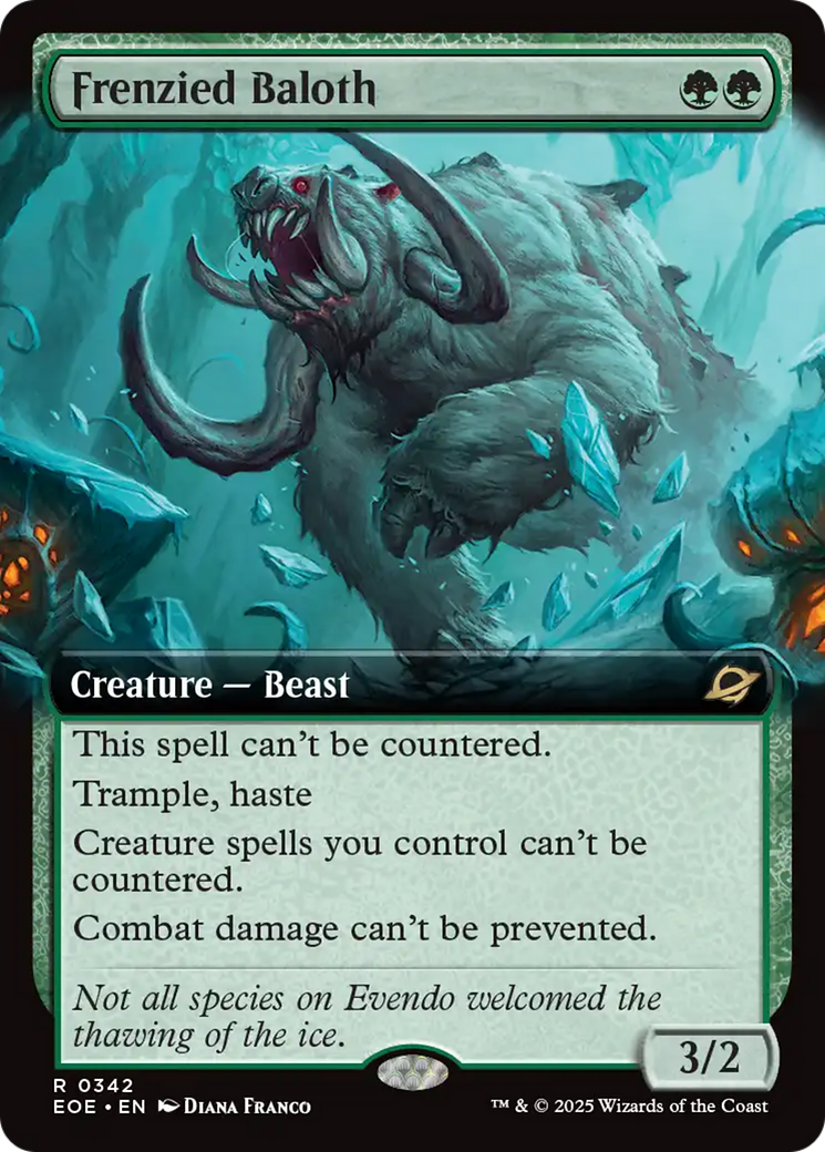 Frenzied Baloth (Extended Art) [Edge of Eternities] | Cards and Coasters CA