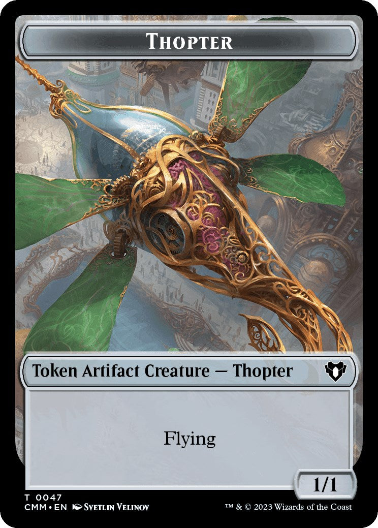 Thopter // Bird Illusion Double-Sided Token [Commander Masters Tokens] | Cards and Coasters CA