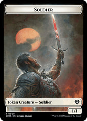 Soldier // Dragon (0020) Double-Sided Token [Commander Masters Tokens] | Cards and Coasters CA