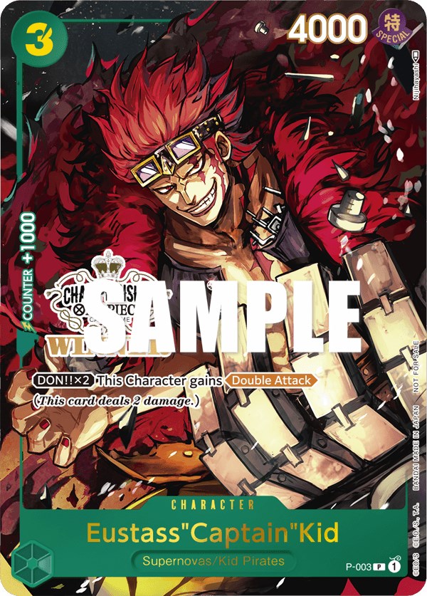 Eustass"Captain"Kid (Store Championship Vol. 2) [Winner] [One Piece Promotion Cards] | Cards and Coasters CA